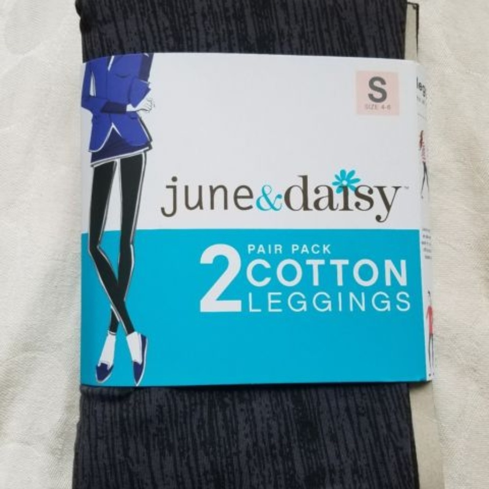 2 pack of leggings black and cobblestone grain